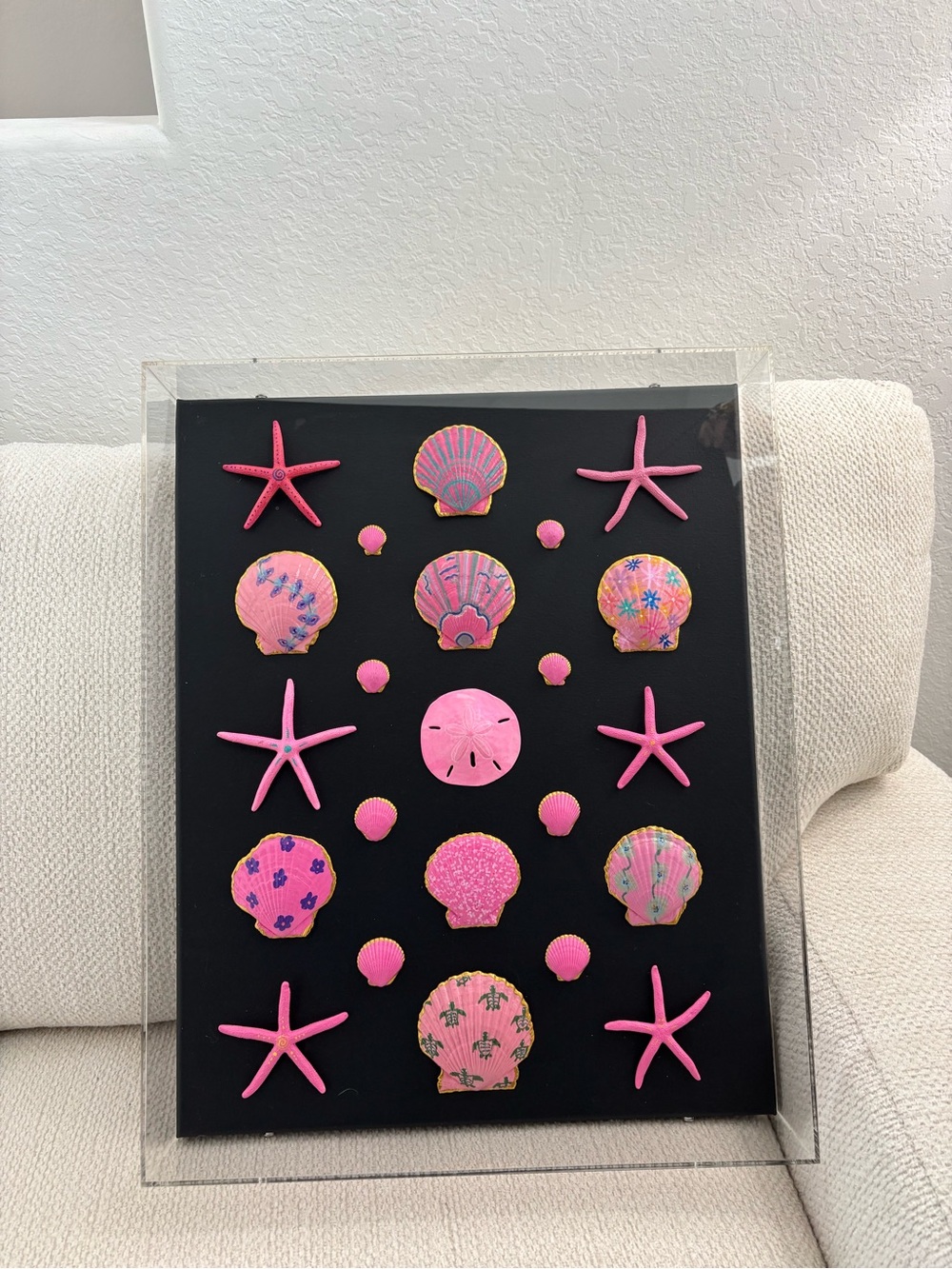 She Shells Art - Hand-Painted Seashell Art on Canvas - Mermaids Smoking Seaweed